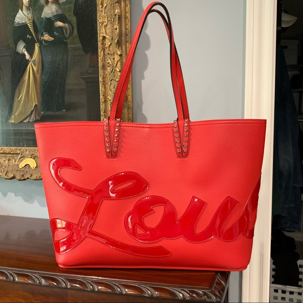 Louboutin Cabata Large Red-on-Red Tote